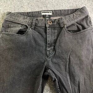 Travis Mathew Jeans Mens 34x32 Black Slim Dark Wash Legacy Featherweight Denim